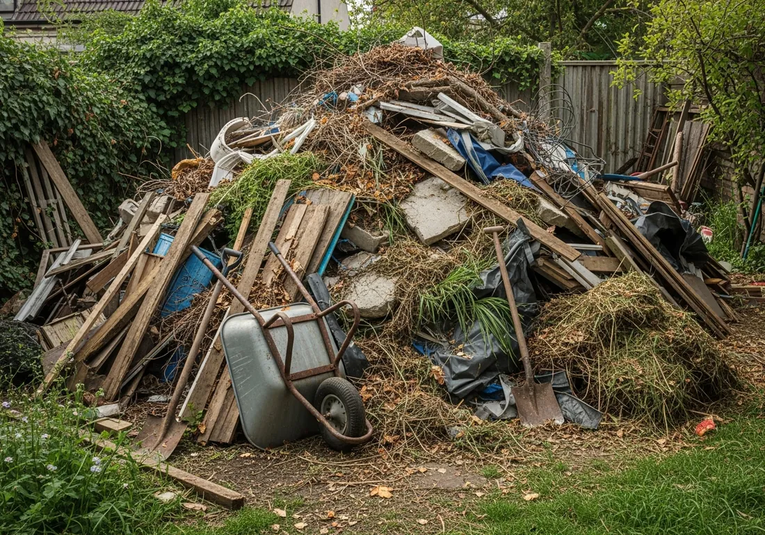 Before yard cleanup